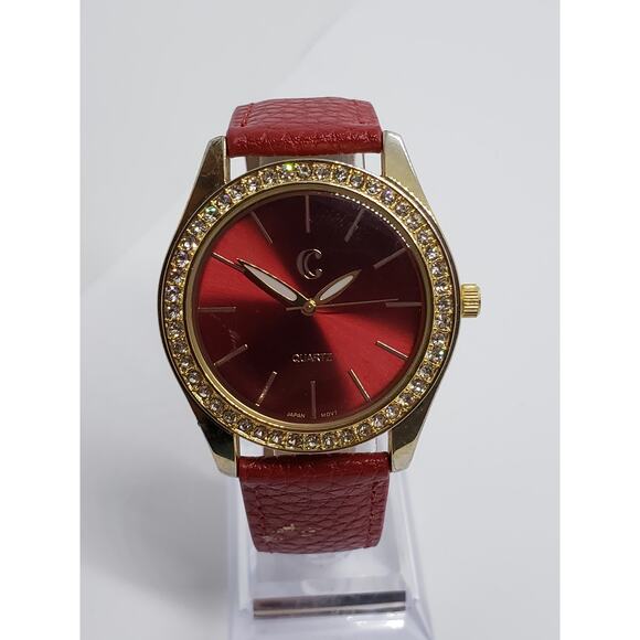 Charming Charlie women\'s watch, NO:9688. Red face with matching band main image 6